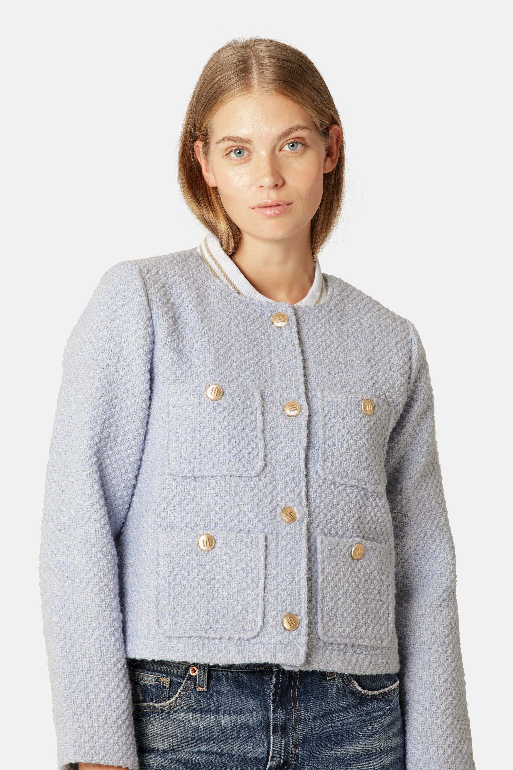 Bouclé Bomberjacka - Heather